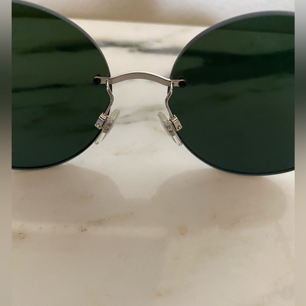 CHANEL  4216 c.124/4v 58-17
Silver Metal And Purple Tinted Shield Sunglasses - Picture 9 of 16